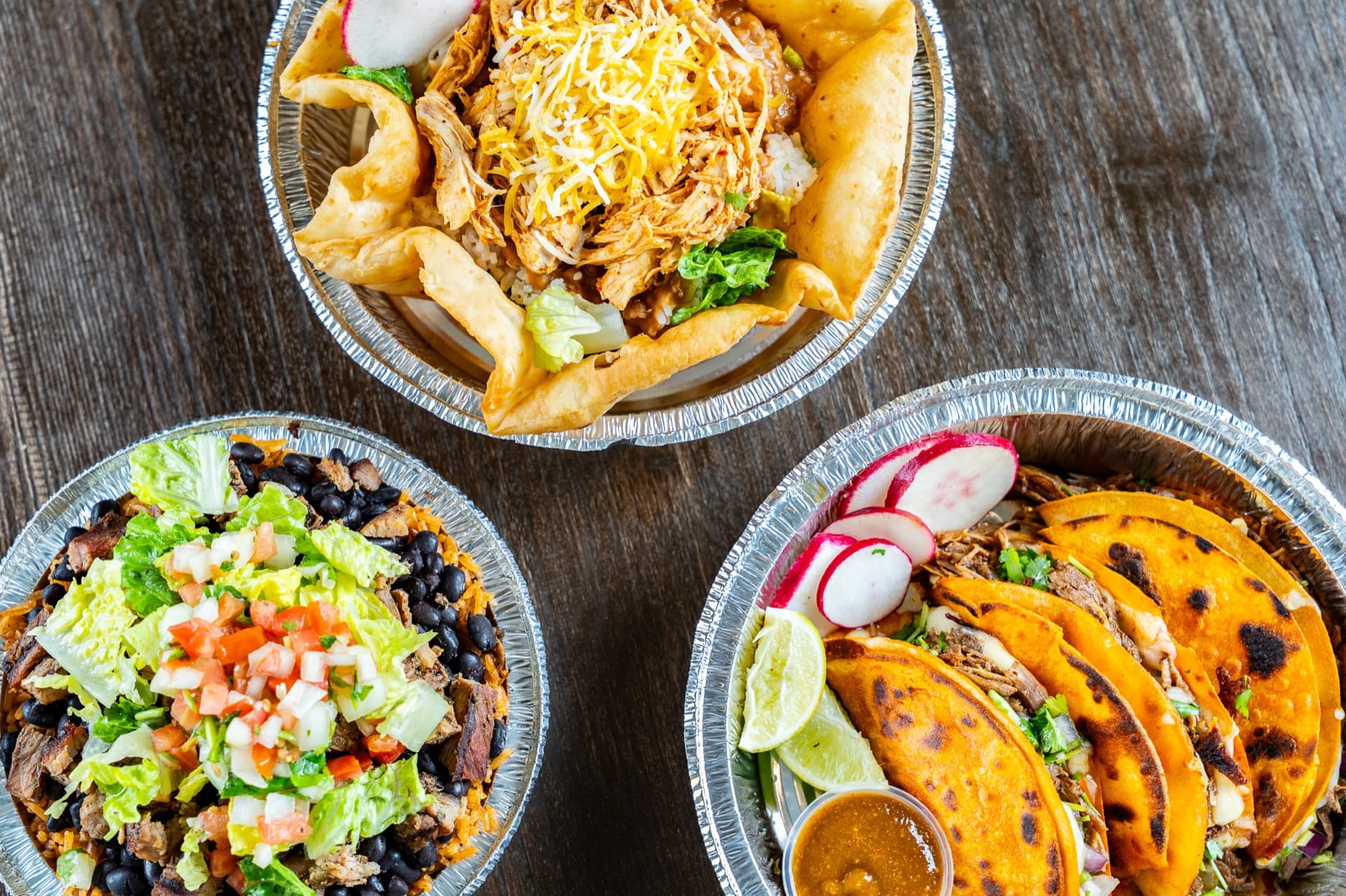 Mexican catering spread